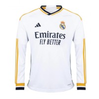 Camisa de time de futebol Real Madrid David Alaba #4 Replicas 1º Equipamento 2023-24 Manga Comprida